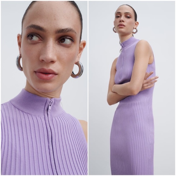 Zara | Dresses | Nwt Zara Ribbed Knit 
